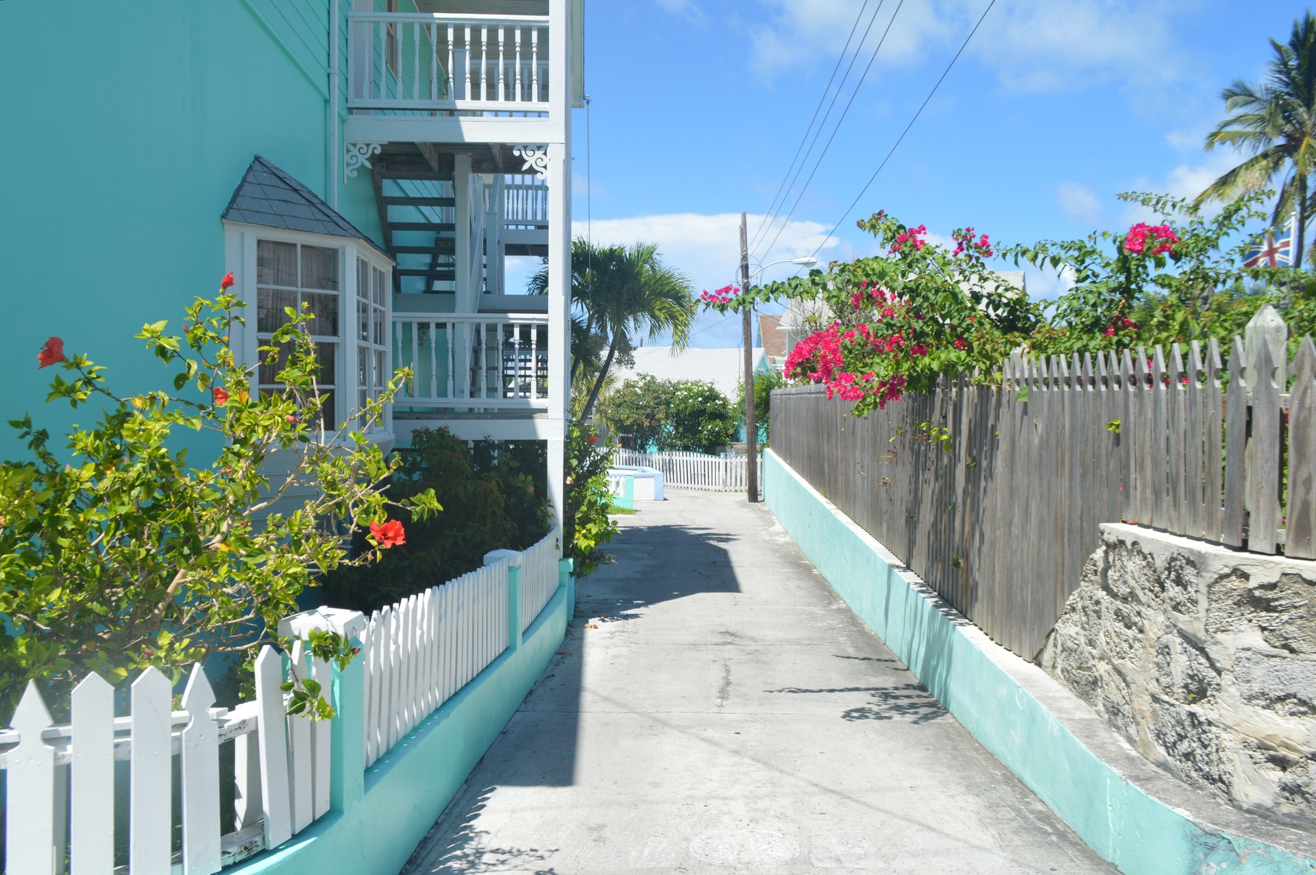 View of the loyalist village in green turtle cay, Bahamas View of the loyalist village in green turtle cay, Bahamas